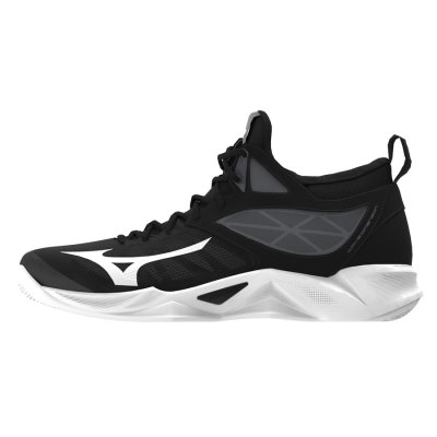 Zapatillas Para Voleibol Mizuno WAVE Dimension Mid Mujer - Negros / Blancos - Chile M154IWAPKM